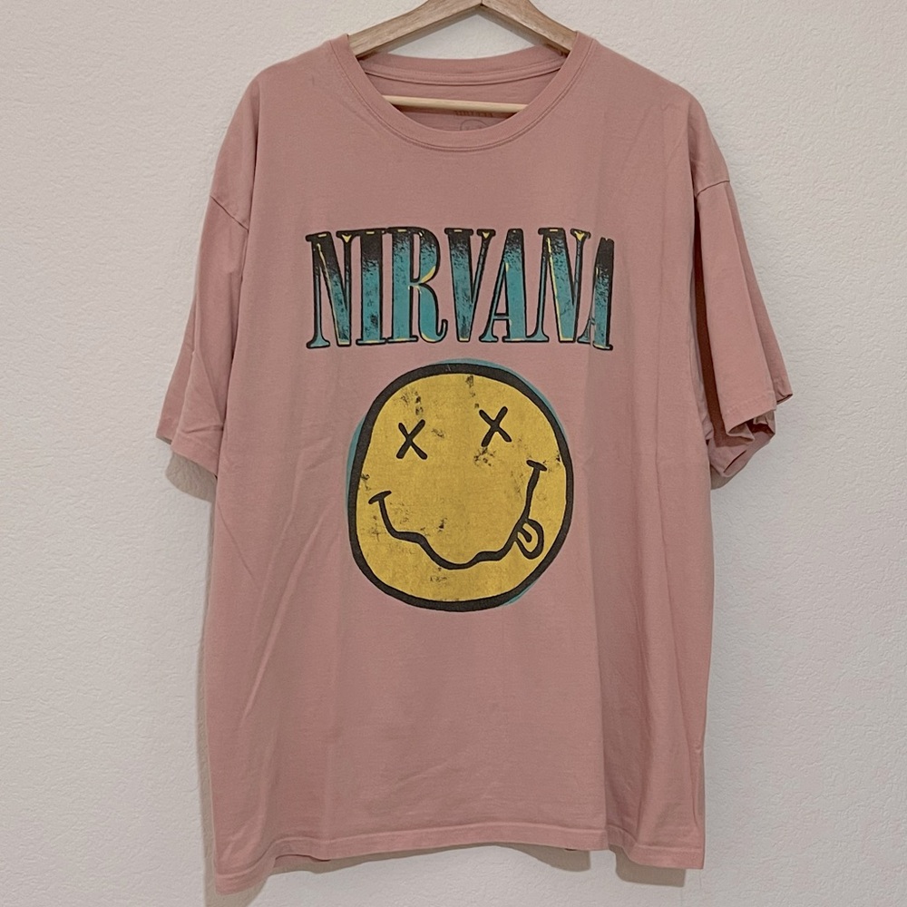 Oversized Nirvana Band Graphic T-Shirt
